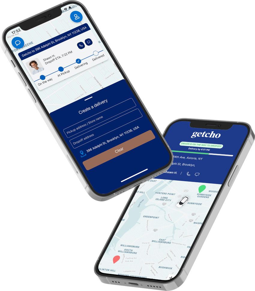 On-demand delivery mobile application developed for Getcho, Inc.